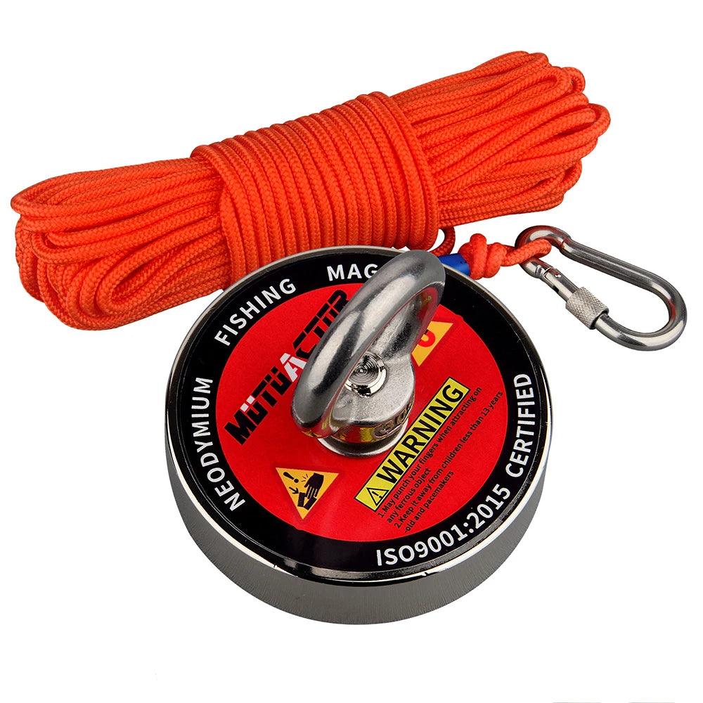 180KG 300KG 500KG Fishing Magnet Label Design Salvage Magnet World Large Neodymium N52 Magnets Search 10M Rope - MANDOTOS