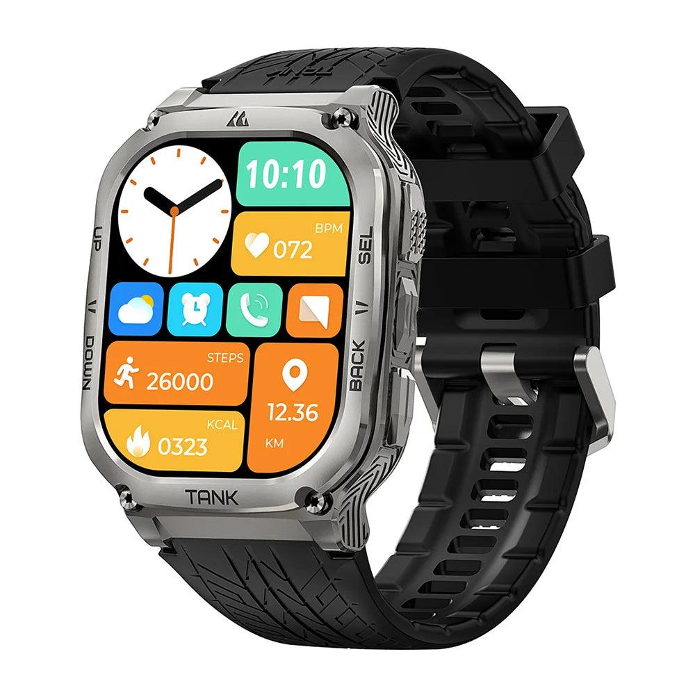 2024 KOSPET TANK M3 Smartwatches For Men Women Rugged Smart Watch 480mAh AOD Bluetooth Fitness Electronic Digital AMOLED Watches - MANDOTOS
