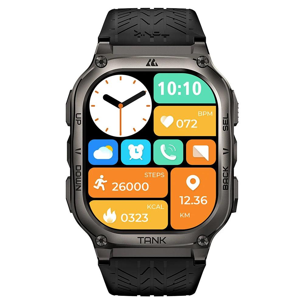 2024 KOSPET TANK M3 Smartwatches For Men Women Rugged Smart Watch 480mAh AOD Bluetooth Fitness Electronic Digital AMOLED Watches - MANDOTOS