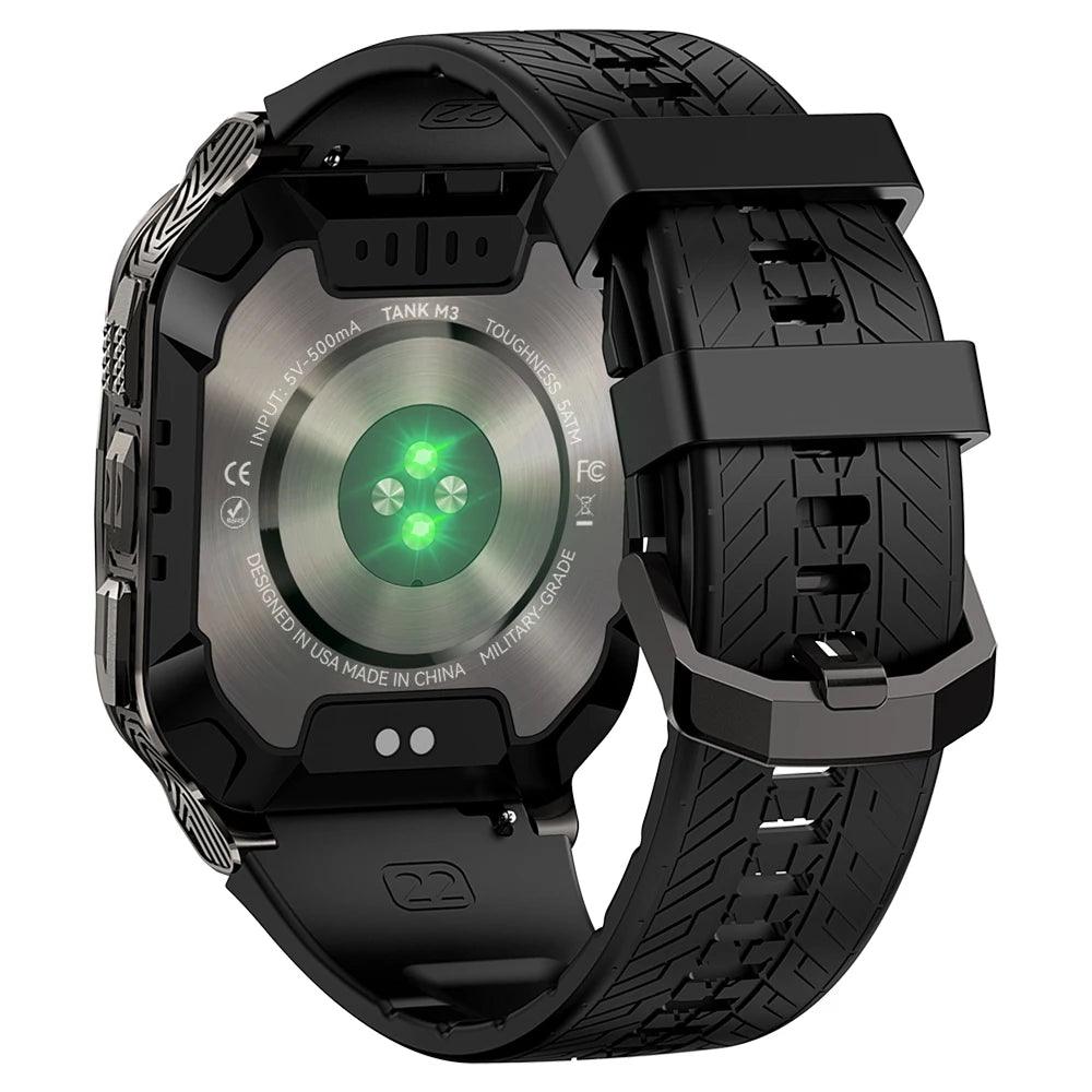 2024 KOSPET TANK M3 Smartwatches For Men Women Rugged Smart Watch 480mAh AOD Bluetooth Fitness Electronic Digital AMOLED Watches - MANDOTOS