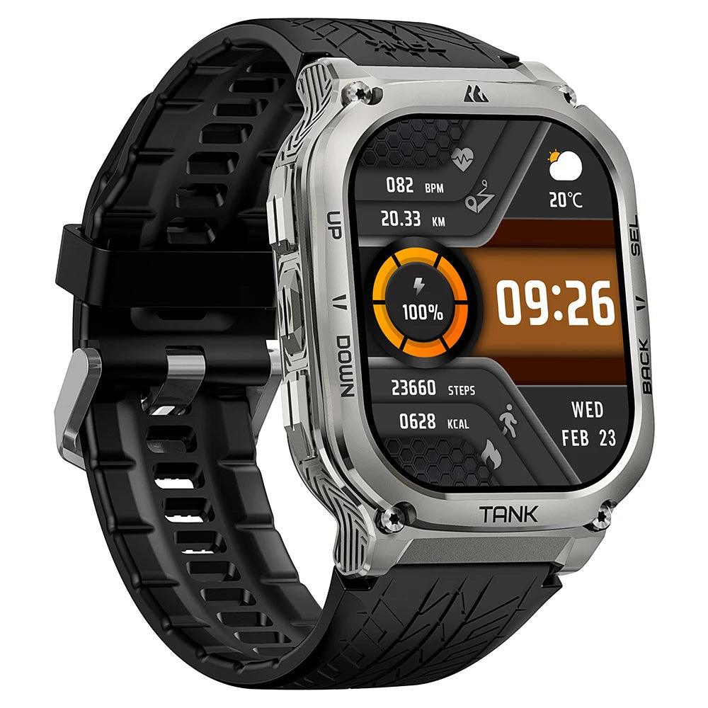 2024 KOSPET TANK M3 Smartwatches For Men Women Rugged Smart Watch 480mAh AOD Bluetooth Fitness Electronic Digital AMOLED Watches - MANDOTOS