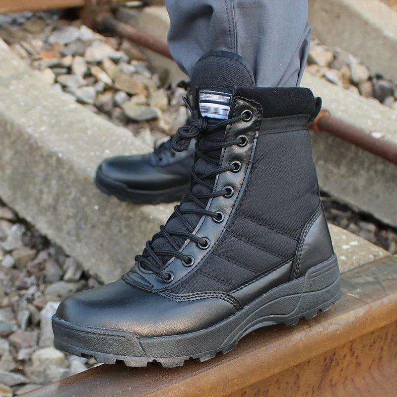 2024 New Tactical Boots Men Boots Special Force Desert Combat Male Boots Outdoor Hiking Boots Ankle Shoes Men Tactical Boots - MANDOTOS