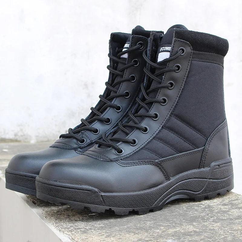 2024 New Tactical Boots Men Boots Special Force Desert Combat Male Boots Outdoor Hiking Boots Ankle Shoes Men Tactical Boots - MANDOTOS