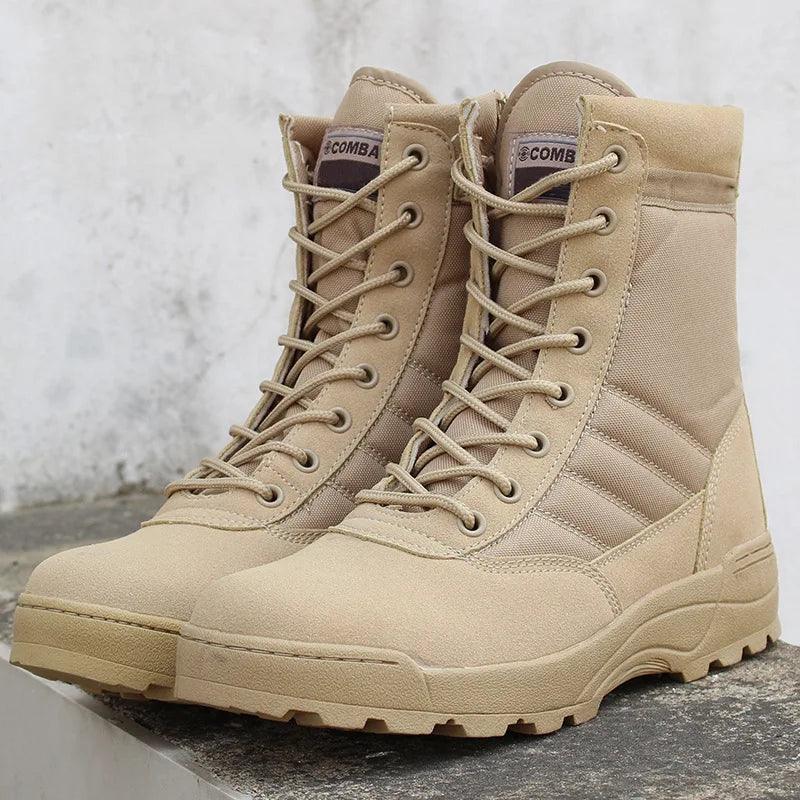 2024 New Tactical Boots Men Boots Special Force Desert Combat Male Boots Outdoor Hiking Boots Ankle Shoes Men Tactical Boots - MANDOTOS