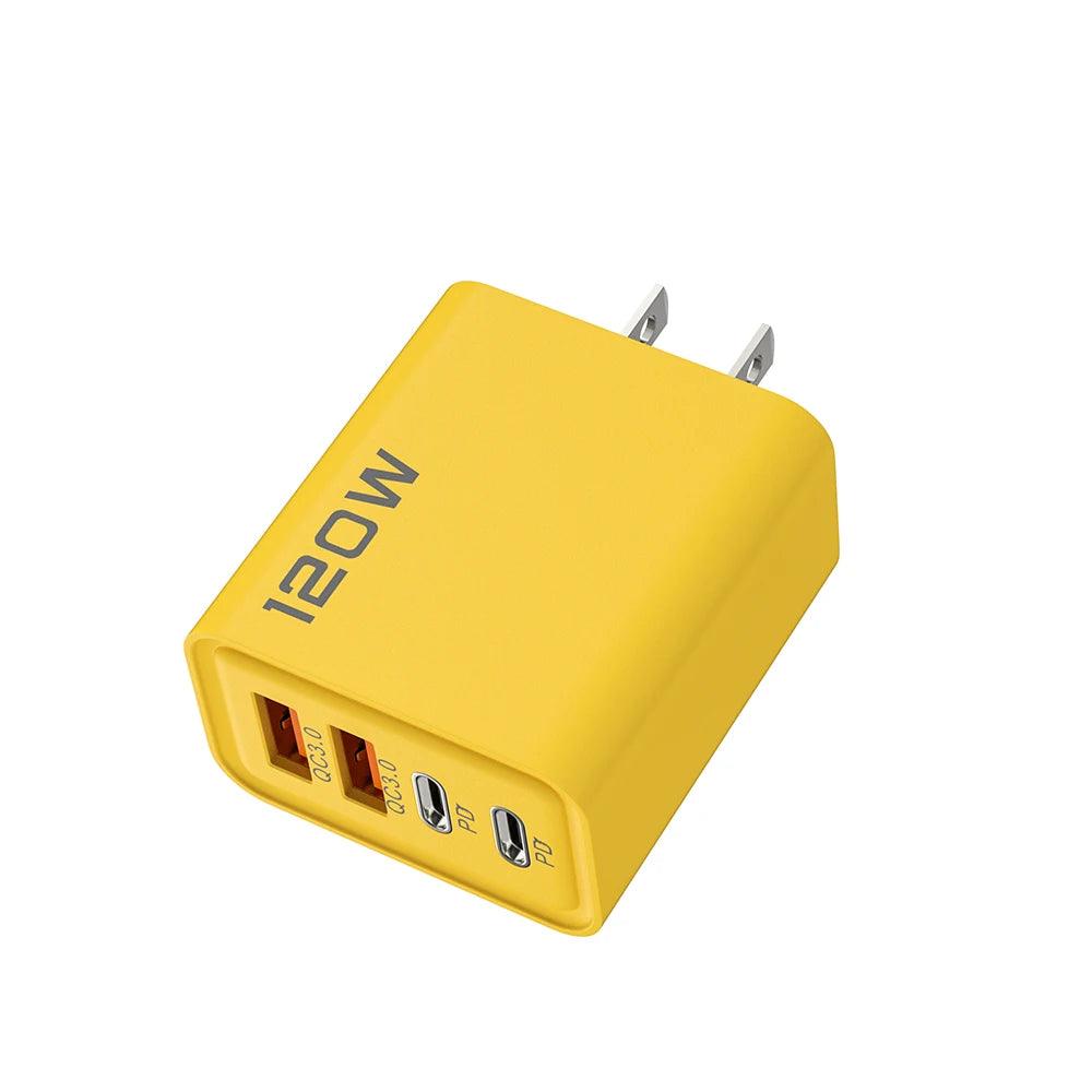 4 Ports USB C PD Charger Quick Charge 3.0 Type C USB Phone Chargers Fast Charging Adapter For iPhone 15 14 Samsung Xiaomi Huawei - MANDOTOS