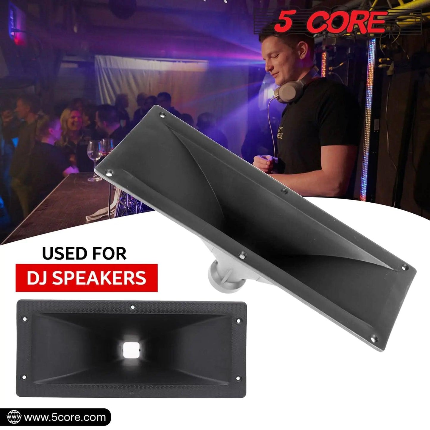 5Core Heavy Duty Horn Tweeter 4x10 Universal Fit - MANDOTOS