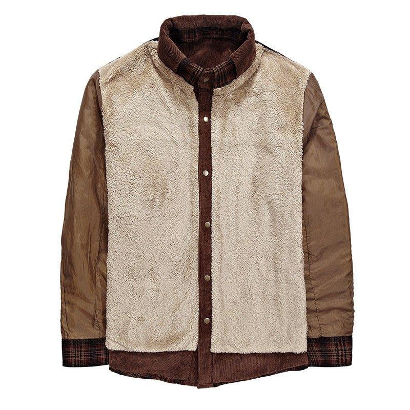 "Winter Jacket Men Thicken Warm Fleece Jackets Coats Pure Cotton Plaid Jacket Military Clothes - MANDOTOS"