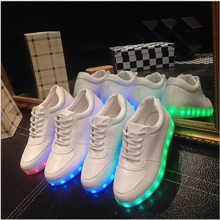 "White Light Up Shoes - MANDOTOS"