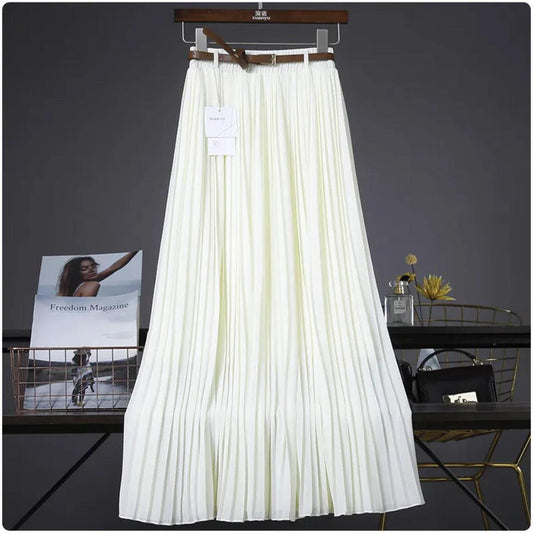Elegant Pleated Chiffon Skirt - MANDOTOS