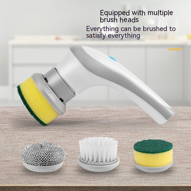 Electric Cleaning Brush 4 In 1 Spinning Scrubber Handheld Electric Cordless Cleaning Brush Portable - MANDOTOS