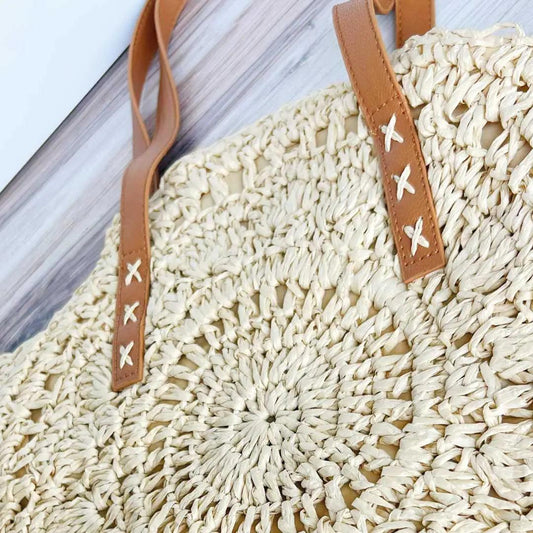 Summer Isle Straw Tote - MANDOTOS
