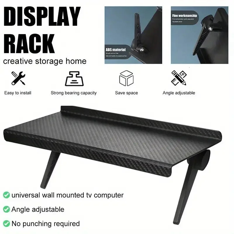 1PC Hot Selling Computer and TV Screen Storage Rack Wireless Router Set-top Box Rack No Perforated Storage Bracket Divine Tool - MANDOTOS