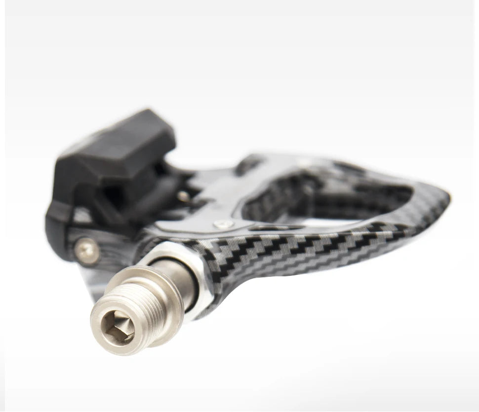 Road Bike Clipless Pedals Carbon Clip-On Pedals With Sealed Bearings Works With KEO And Shimano SPD System Locking Pedals