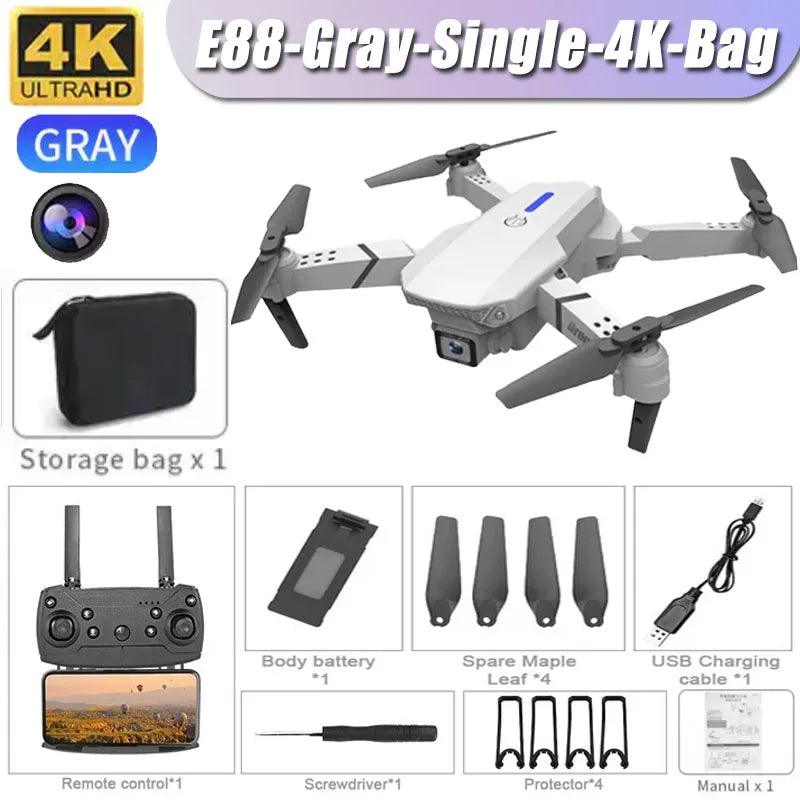 E99 Pro Drone Quadcopter Remote Control Handle Four Axis Aircraft HD 6K Photography UAV Altitude Fixation Helicopter Toys - MANDOTOS