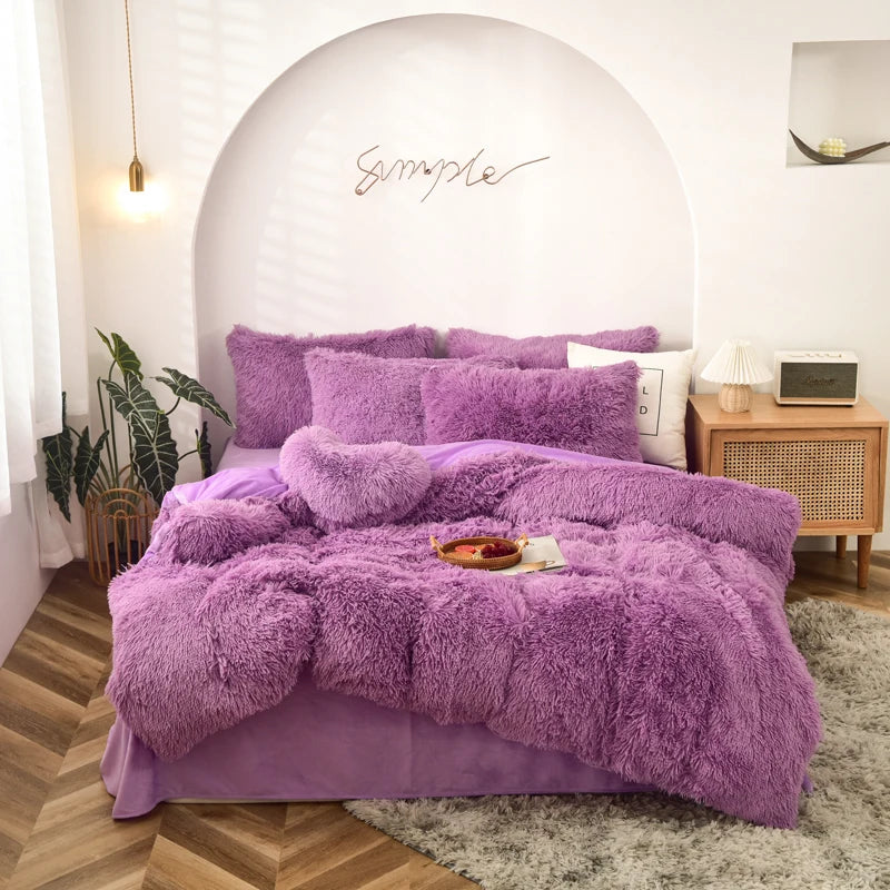 Luxurious Tie-Dyed Plush Flannel Bedding Set - MANDOTOS