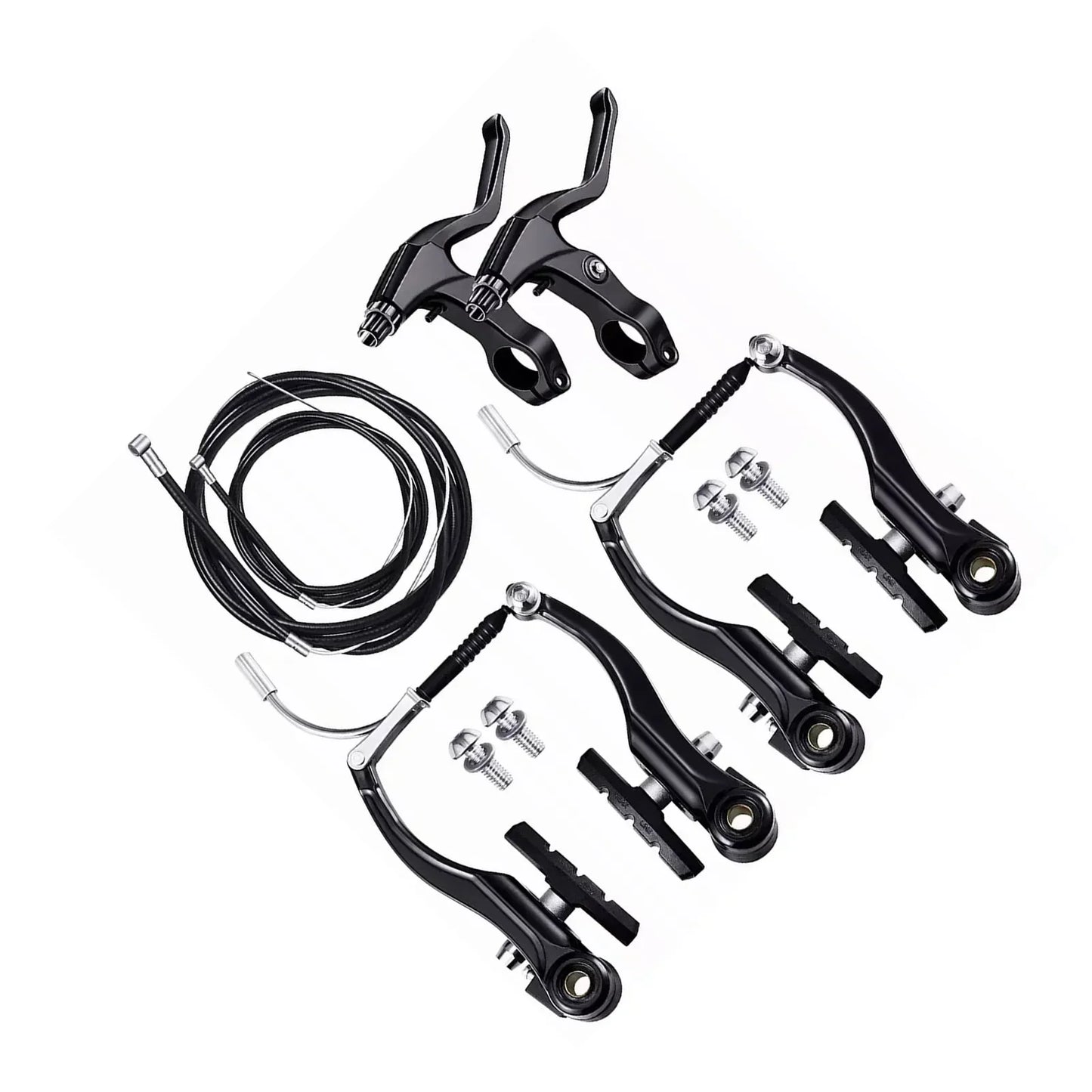 Bike Front Rear V Brakes Front Rear Caliper Set Brake Cycling Kit for MTB BMX Folding Road Mountain Bicycle Bikes Brake Set