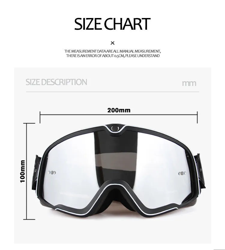 Retro Bicycles Goggles Ski Glasses Sunglasses ATV Goggles Non-slip Belt AntiUV Cafe Racer Chopper Cycling Racing Free shipping