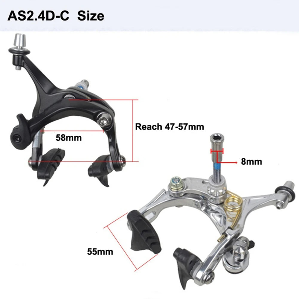 2022New Road Bike Dual Pivot Calipers Bicycle Brake Racing Aluminum Side Pull Caliper Front Rear Bicycle parts