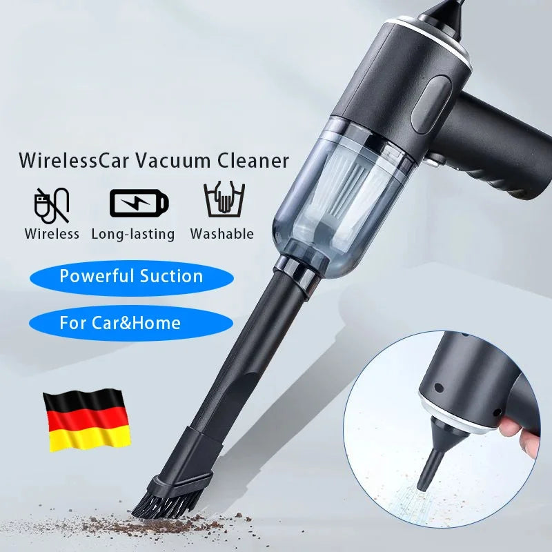 9000Pa Wireless Car Vacuum Cleaner USB Charging 1200mAh Portable Cleaning Appliance Mini Wet and Dry Vacuum Cleaner Household - MANDOTOS