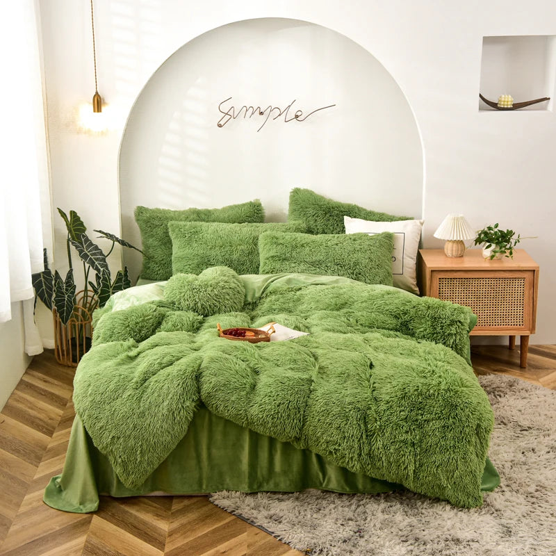 Luxurious Tie-Dyed Plush Flannel Bedding Set - MANDOTOS
