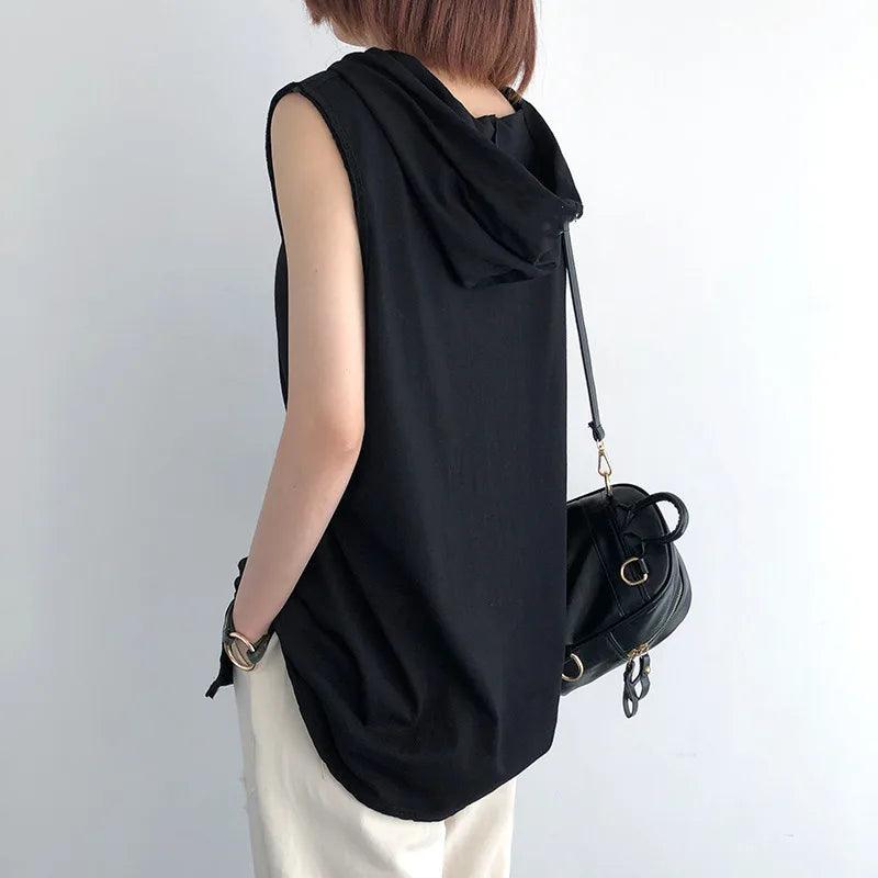 Solid Color 2023 Brand New Men's Tank Tops Vest Sleeveless Tees For Male Hooded Man Vests Tops Hip Hop Men Tank Top T shirt - MANDOTOS