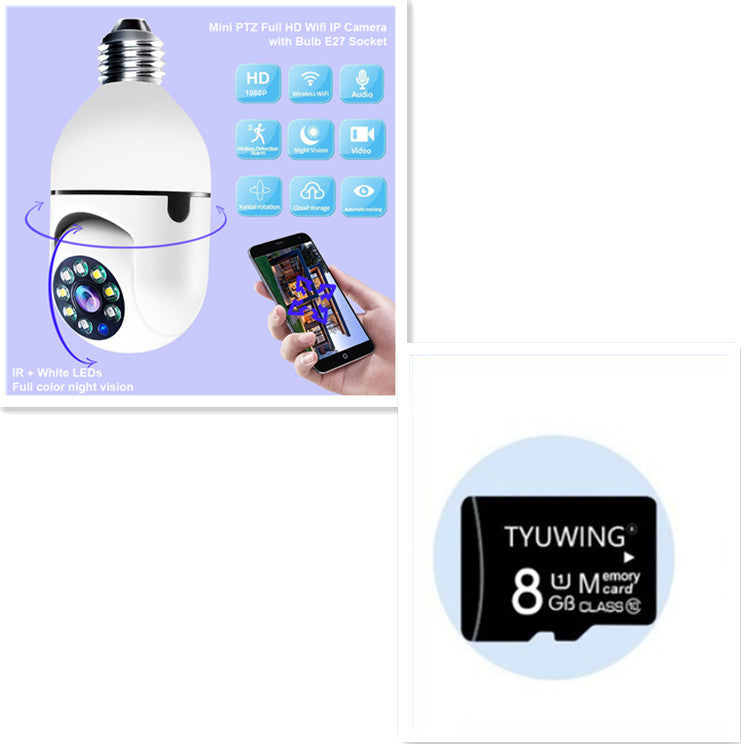 WiFi CAMERA 1080P Bulb 4X Zoom Camera E27 Home 5GWiFi Alarm Monitor - MANDOTOS