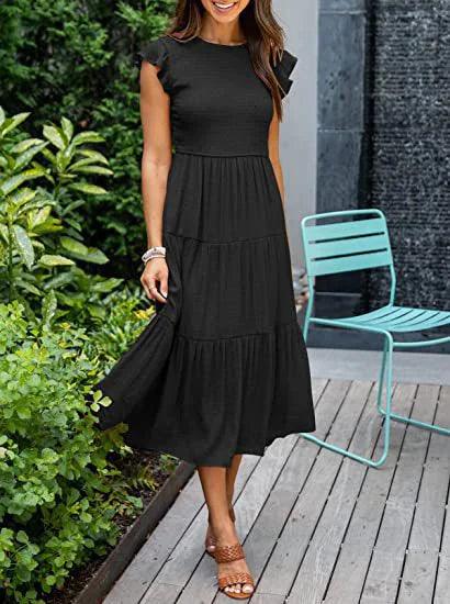 BohoChic Midi Dress - MANDOTOS