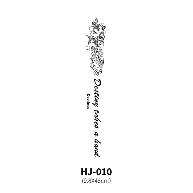Botanical Spine Tattoo Decal - MANDOTOS