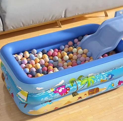 Colorful Kids' Inflatable Pool – Sturdy PVC - MANDOTOS
