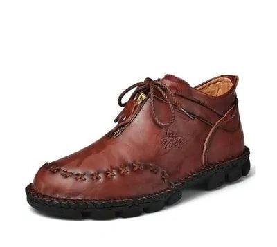 Cowhide Leather Men's Boots - MANDOTOS
