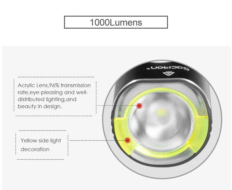 GACIRON 400 - 1800 Lumens Bicycle Front Light USB Rechargeable Cycling Headlight Flashlight MTB Road Bike Waterproof LED Head Lamp - MANDOTOS