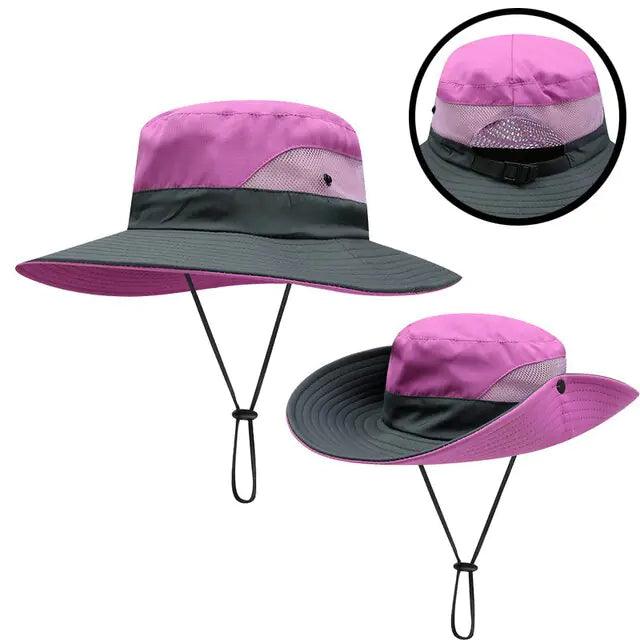 Girls' Ponytail UV Shield Sun Hat - MANDOTOS