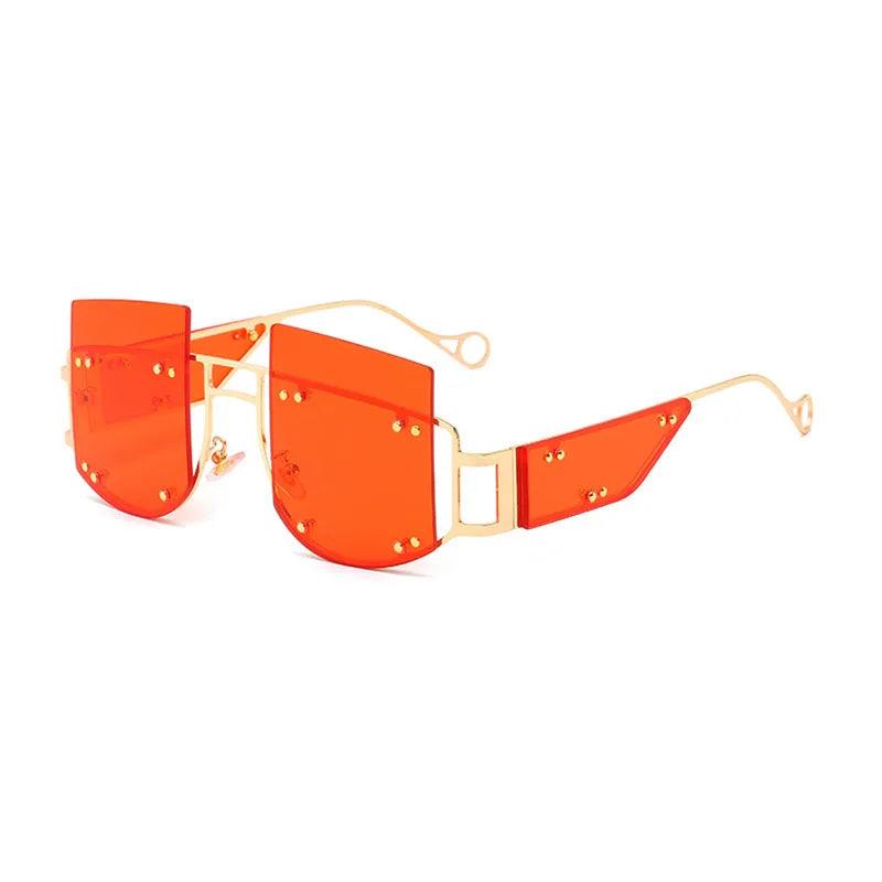 Hollow Out Oversized Women Square Sunglasses 2022 Brand Designer Men Sun Glasses Big Frame Oculos De Sol Feminino Sunglasses - MANDOTOS