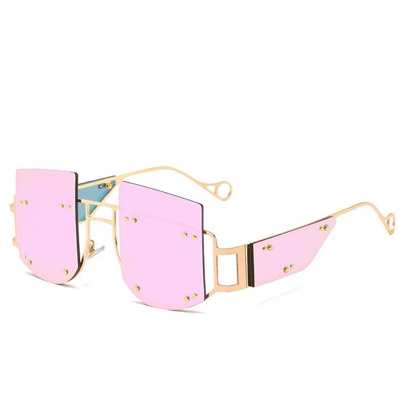 Hollow Out Oversized Women Square Sunglasses 2022 Brand Designer Men Sun Glasses Big Frame Oculos De Sol Feminino Sunglasses - MANDOTOS