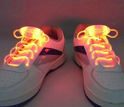 Led Sport Shoe Laces Glow Shoe Strings Round Flash Light Shoelaces - MANDOTOS