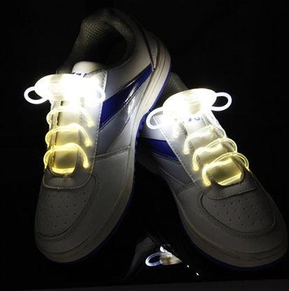 Led Sport Shoe Laces Glow Shoe Strings Round Flash Light Shoelaces - MANDOTOS