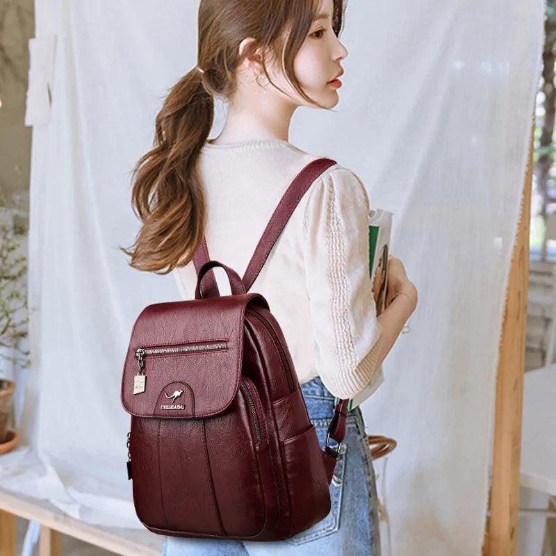 Luxury Embossed Leather Backpacks - MANDOTOS