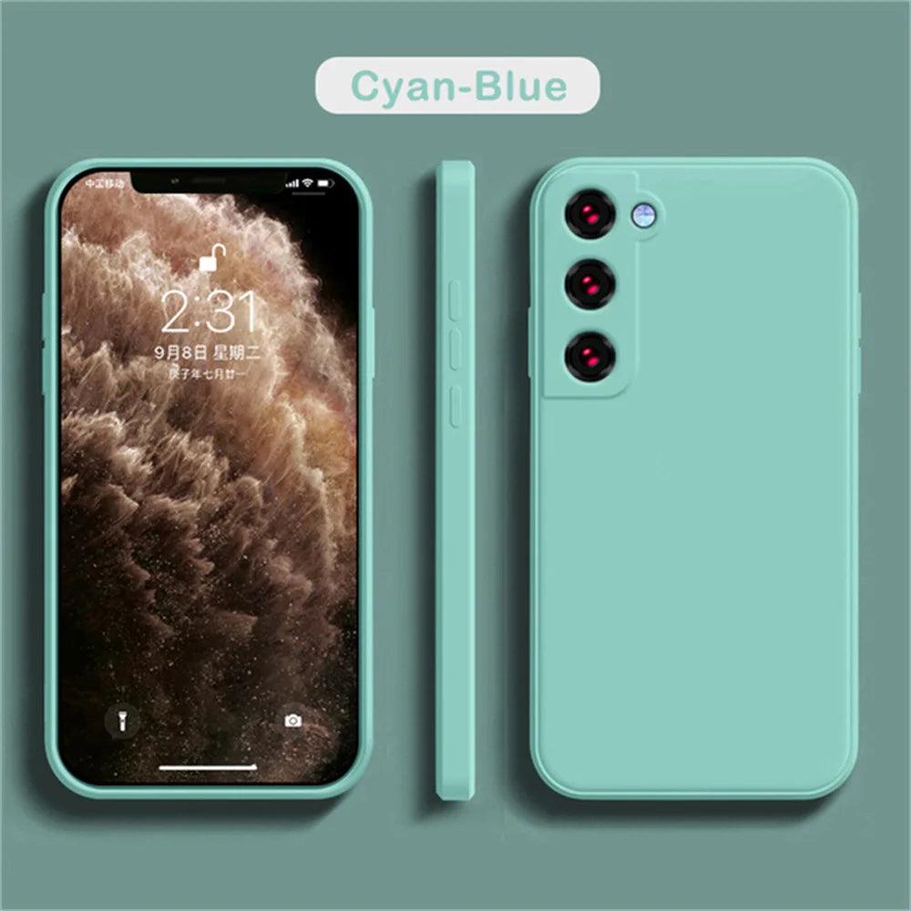 luxury Liquid Silicone Case for Samsung S24 Galaxy S20 S21 S22 S23 FE Plus Note10 20 A52 A31 A41 A71 A51 A72 A70 A50 Coque - MANDOTOS