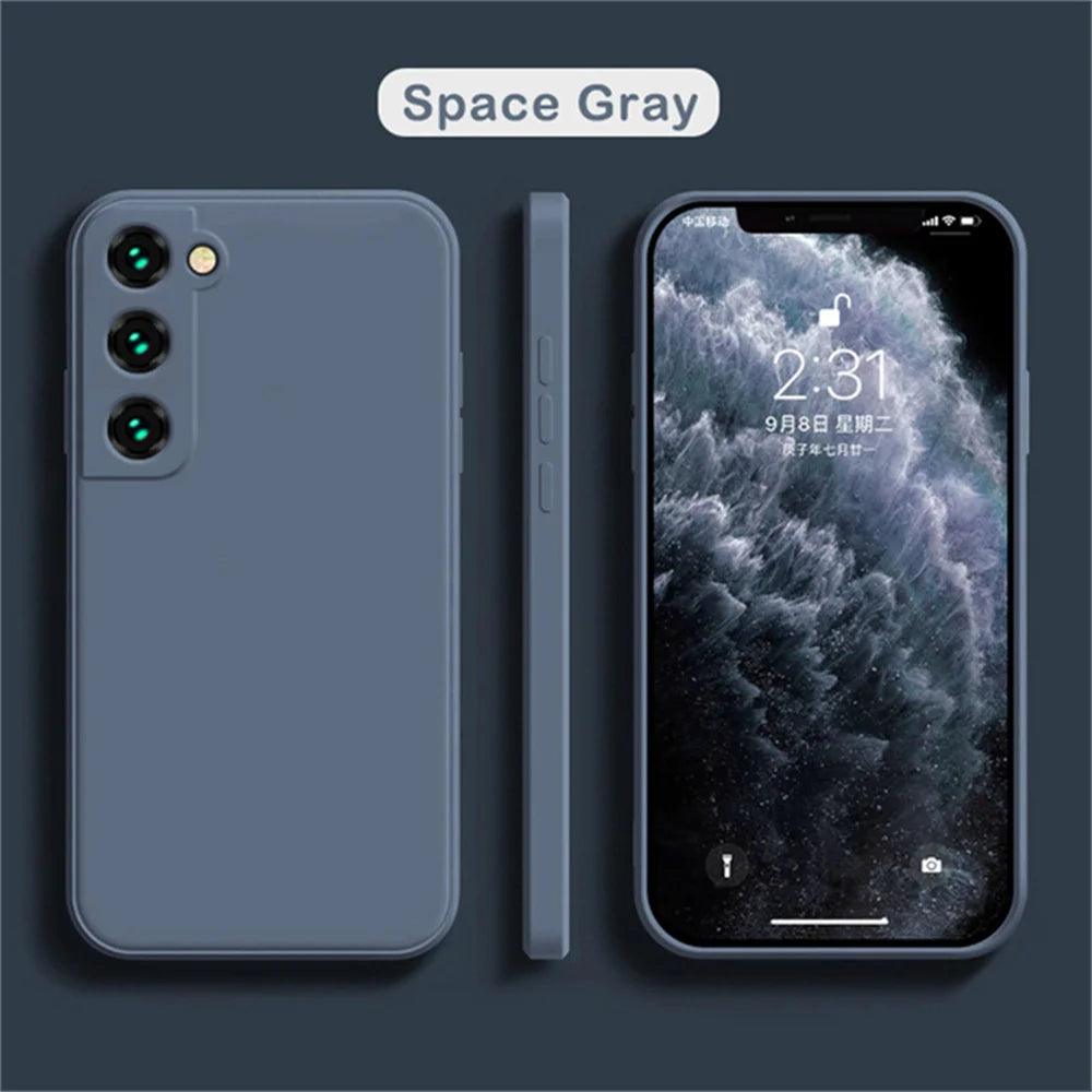 luxury Liquid Silicone Case for Samsung S24 Galaxy S20 S21 S22 S23 FE Plus Note10 20 A52 A31 A41 A71 A51 A72 A70 A50 Coque - MANDOTOS