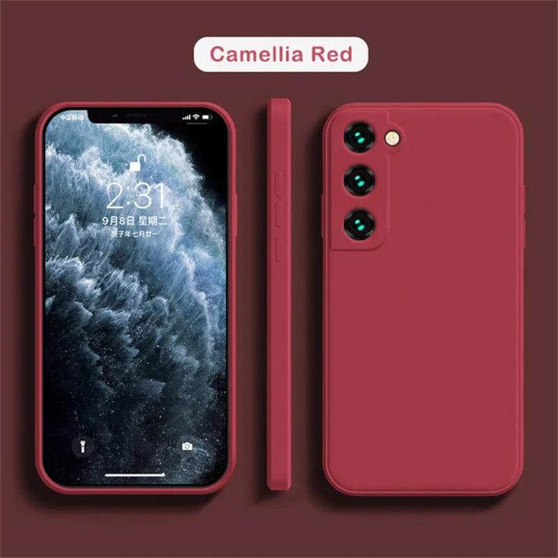 luxury Liquid Silicone Case for Samsung S24 Galaxy S20 S21 S22 S23 FE Plus Note10 20 A52 A31 A41 A71 A51 A72 A70 A50 Coque - MANDOTOS