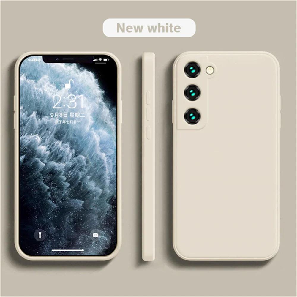 luxury Liquid Silicone Case for Samsung S24 Galaxy S20 S21 S22 S23 FE Plus Note10 20 A52 A31 A41 A71 A51 A72 A70 A50 Coque - MANDOTOS