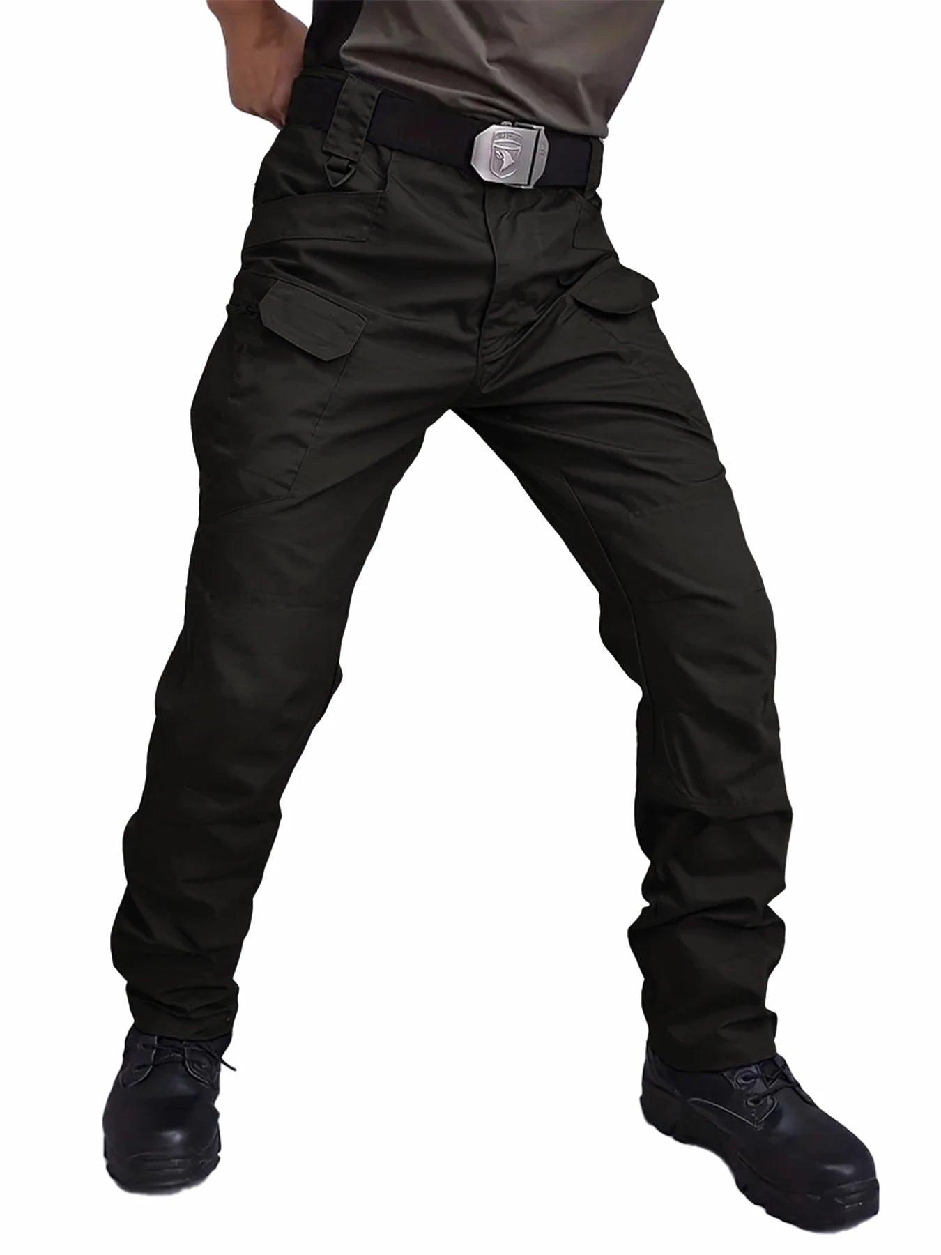 Men's Outdoor Multi Functional Tactical Pants, Multi Pocket Outdoor Hiking Sweatpants, Water-repellent, wear-resistant - MANDOTOS