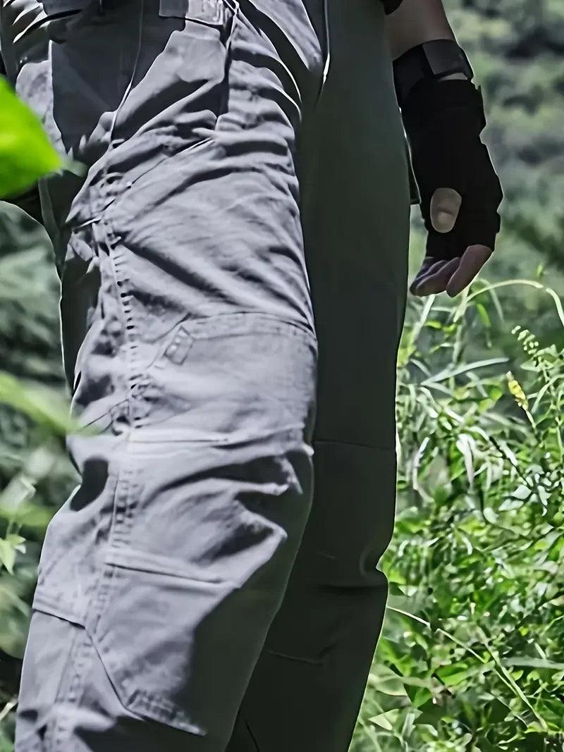Men's Outdoor Multi Functional Tactical Pants, Multi Pocket Outdoor Hiking Sweatpants, Water-repellent, wear-resistant - MANDOTOS