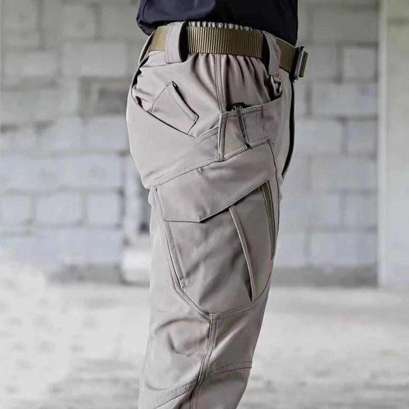 Men's Spring Autumn Tactical Cargo Elastic Pants Combat Trekking Hiking Camping Climbing Run Sport Cycling Work Outdoor Trousers - MANDOTOS