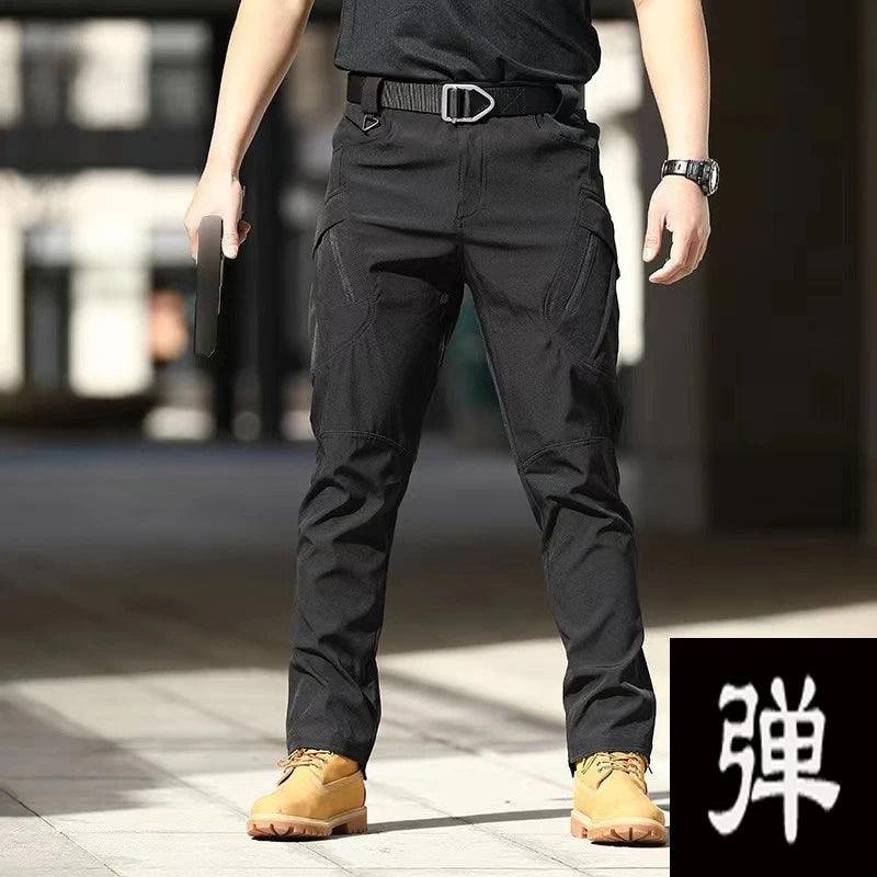 Men's Spring Autumn Tactical Cargo Elastic Pants Combat Trekking Hiking Camping Climbing Run Sport Cycling Work Outdoor Trousers - MANDOTOS