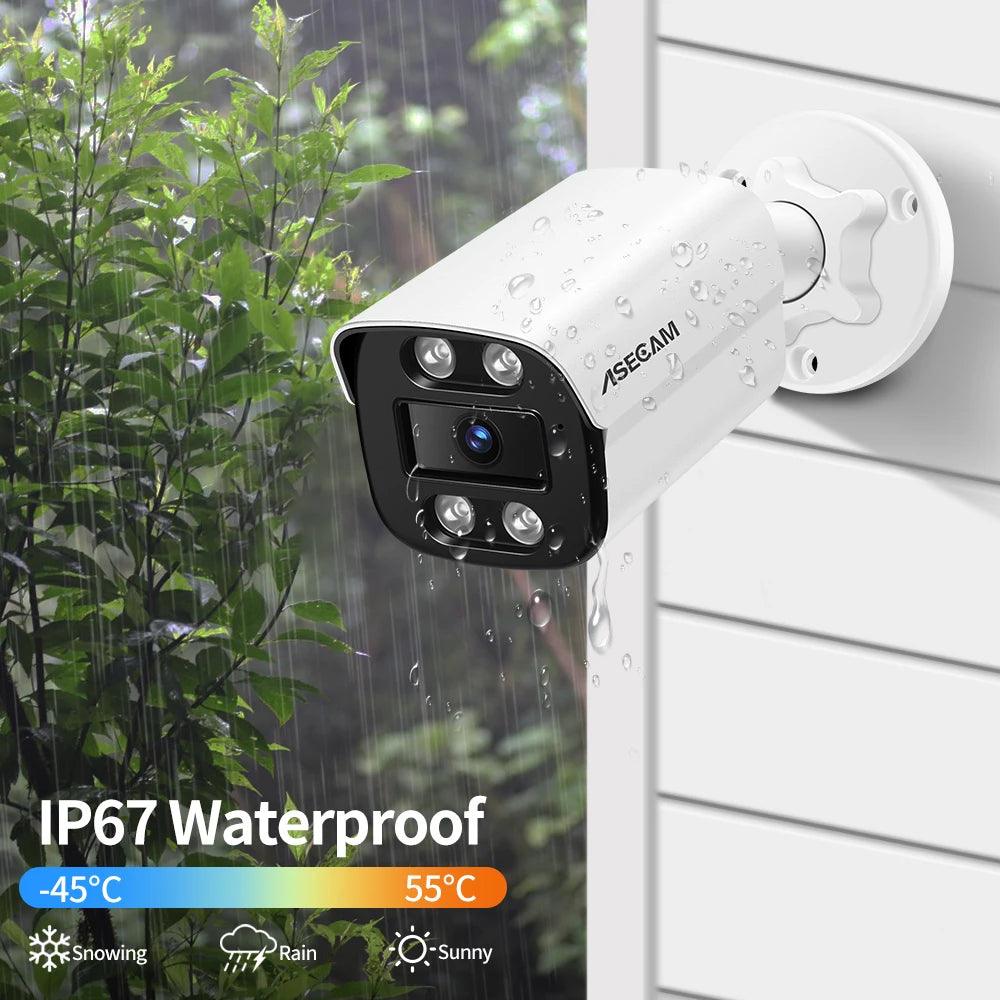 New 4K 8MP IP Camera Audio Outdoor POE H.265 Onvif Metal Bullet Home Color Night Vision Surveillance Camera - MANDOTOS