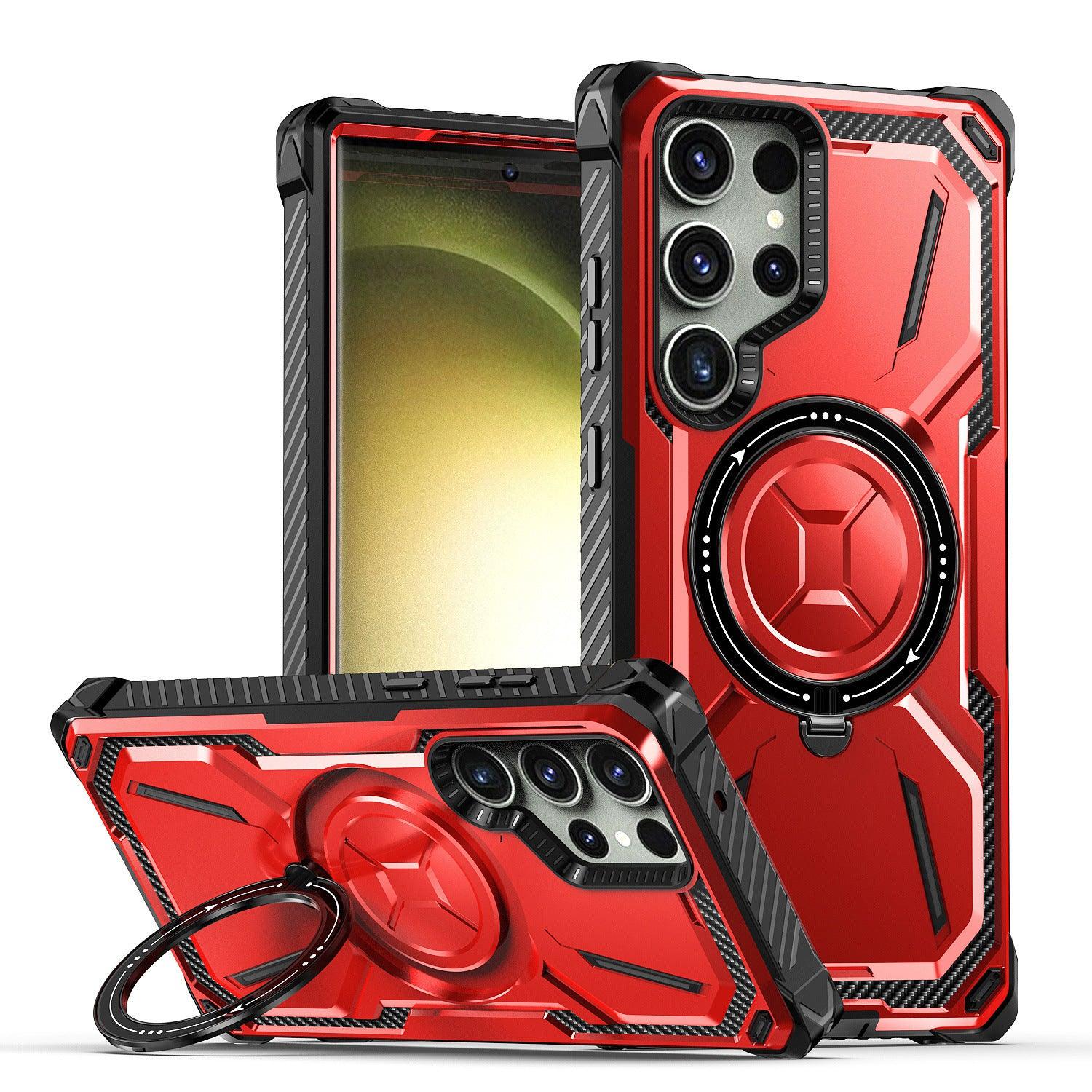Phone Case Ring Magnetic Drop-resistant Protective Cover - MANDOTOS