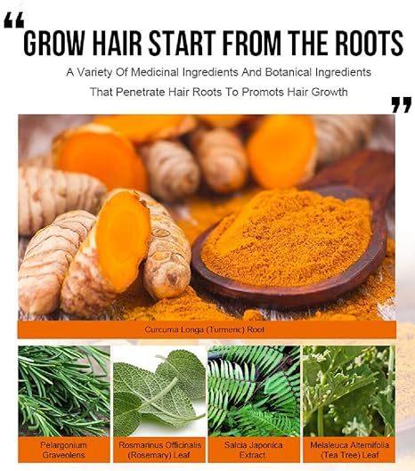 PURC Natural Hair Density Essential Oil,PURC Oil For Hair Growth,Hair Regrowth Essential Oil,Natural Hair Regrowth Serum For Women & Men - 35 ML - MANDOTOS