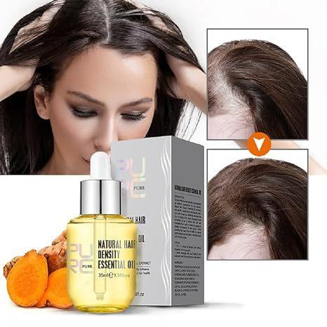 PURC Natural Hair Density Essential Oil,PURC Oil For Hair Growth,Hair Regrowth Essential Oil,Natural Hair Regrowth Serum For Women & Men - 35 ML - MANDOTOS