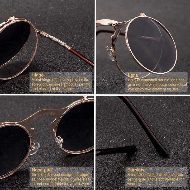 Retro Flip Steampunk Shades - MANDOTOS